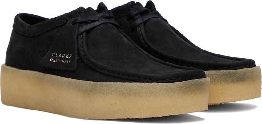 Clarks Originals Black Nubuck Wallabee Cup Lace-Up Shoes - Picture 5