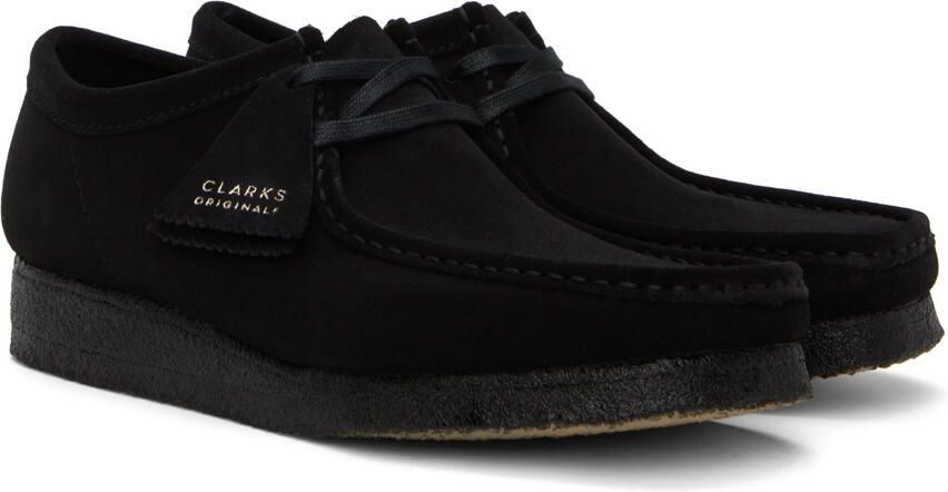 Clarks Originals Black Suede Wallabee Derbys - Picture 3
