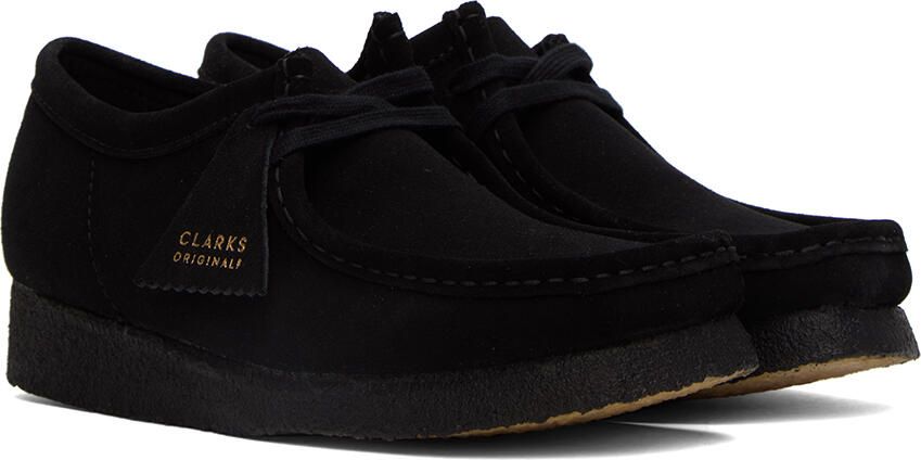 Clarks Originals Black Suede Wallabee Derbys - Picture 4