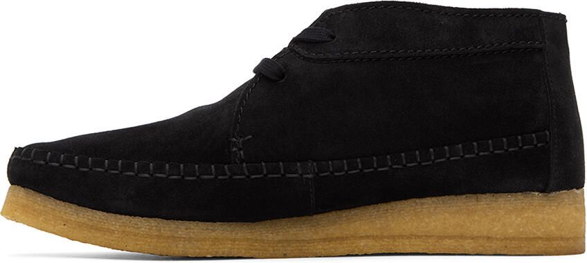 Clarks Originals Black Weaver Desert Boots - Picture 3