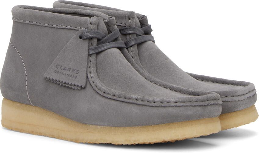Clarks Originals Gray Wallabee Desert Boots - Picture 2