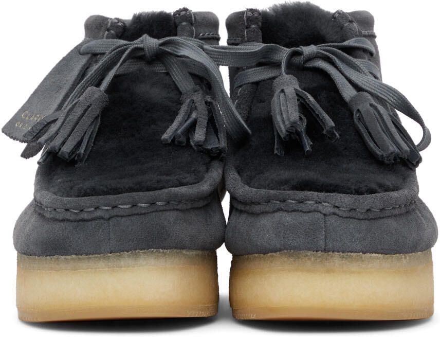 Clarks Originals Grey Wallabee Wedge Boots - Picture 2