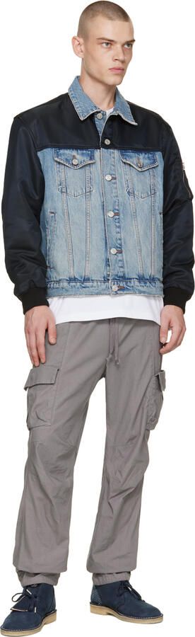 Clarks Originals Navy Sashiko Desert Boots - Picture 4