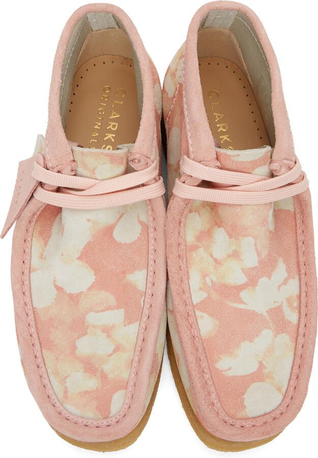 Clarks Originals Pink Floral Wallabee Derbys - Picture 1