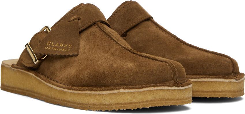 Clarks Originals Tan Trek Mules - Picture 2