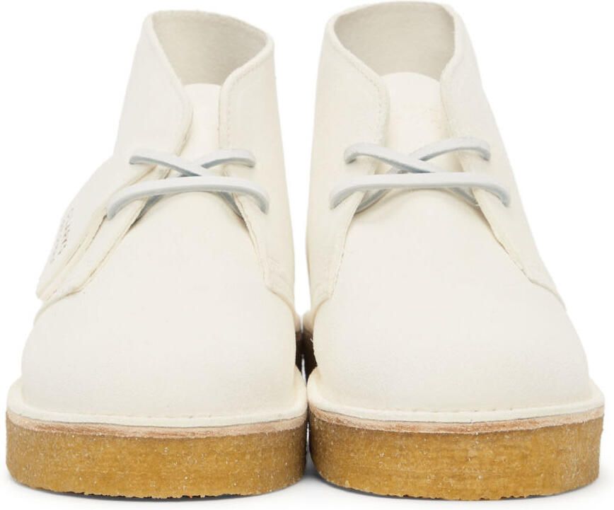 Clarks Originals White Suede 221 Desert Boots - Picture 2