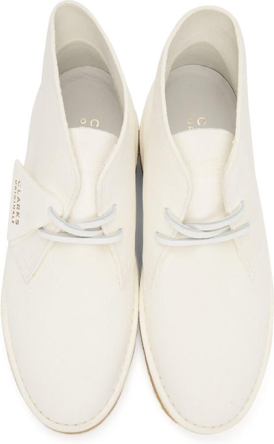 Clarks Originals White Suede 221 Desert Boots - Picture 3