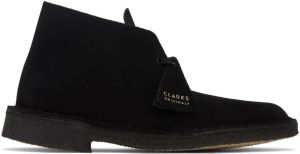 Clarks Originals Black Lace-Up Desert Boots