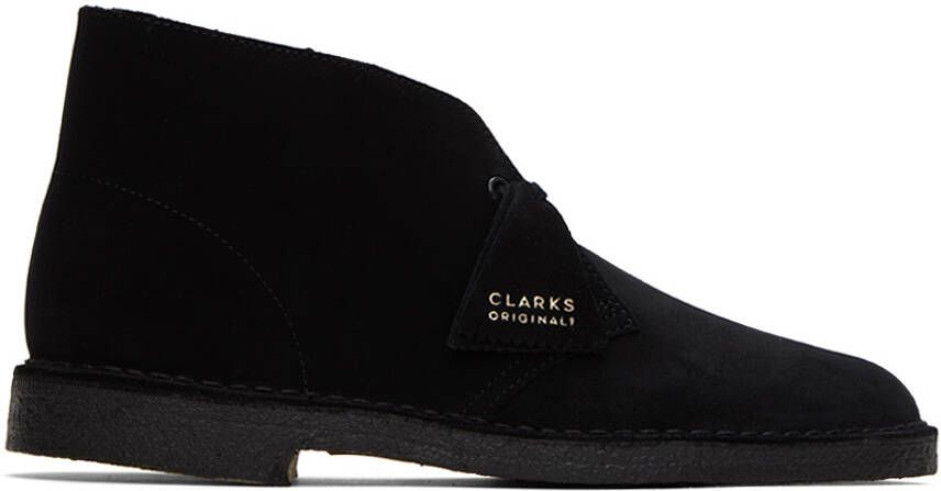 Clarks Originals Black Lace-Up Desert Boots