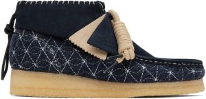 Clarks Originals Navy Wallabee Ankle Boots