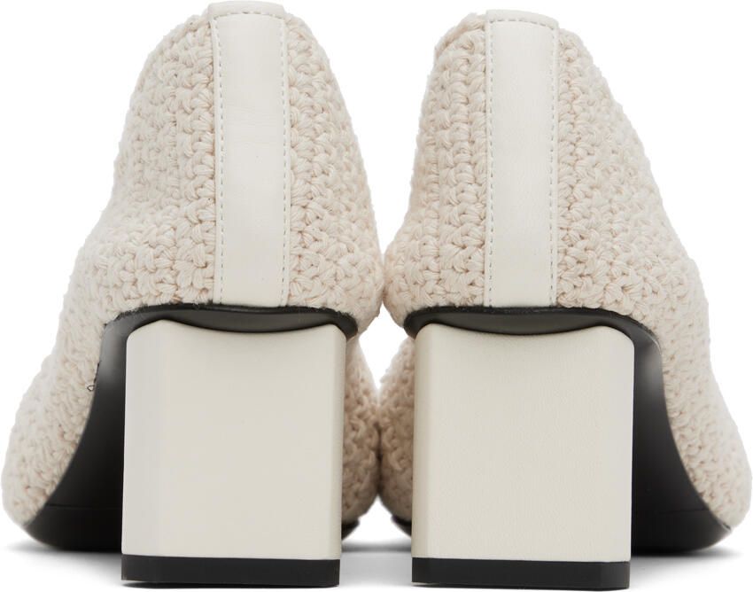 CO Off-White Crochet Heels