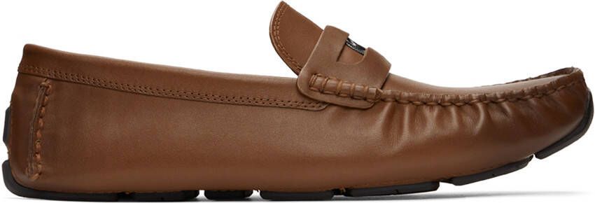 Coach 1941 Brown Leather Coin Driver Loafers