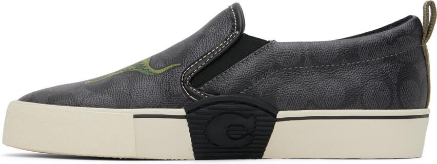 Coach 1941 Black Skate Rexy Slip-On Sneakers - Picture 3