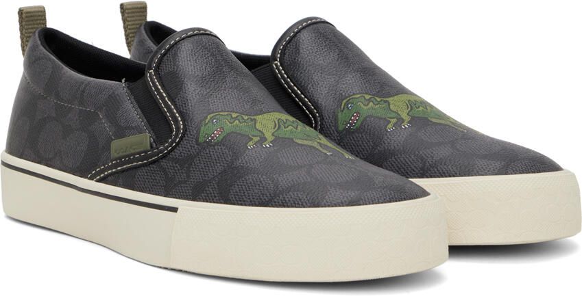 Coach 1941 Black Skate Rexy Slip-On Sneakers - Picture 2