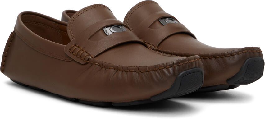 Coach 1941 Brown Leather Coin Driver Loafers - Picture 2