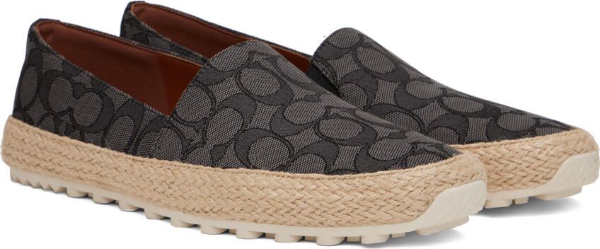 Coach 1941 Gray & Black Signature Jacquard Espadrilles - Picture 3