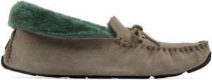 Coach 1941 Green Shearling Driver Loafers