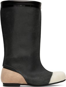 Comme des Garçons Black Paneled Boots
