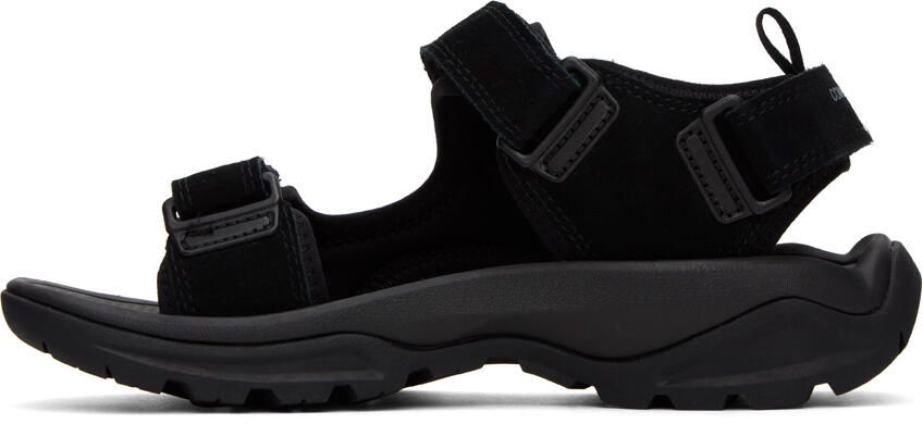 Comme des Garçons Homme Black Velcro Strap Sandals - Picture 3