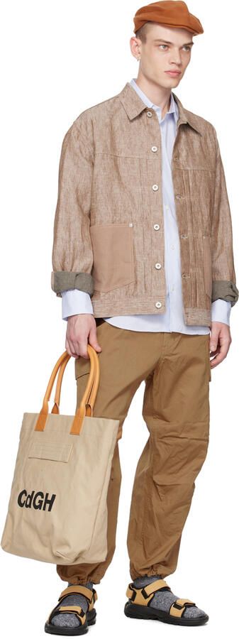 Comme des Garçons Homme Tan Velcro Strap Sandals - Picture 4