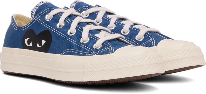 Comme des Garçons Play Blue Converse Edition Half Heart Chuck 70 Low Sneakers - Picture 6
