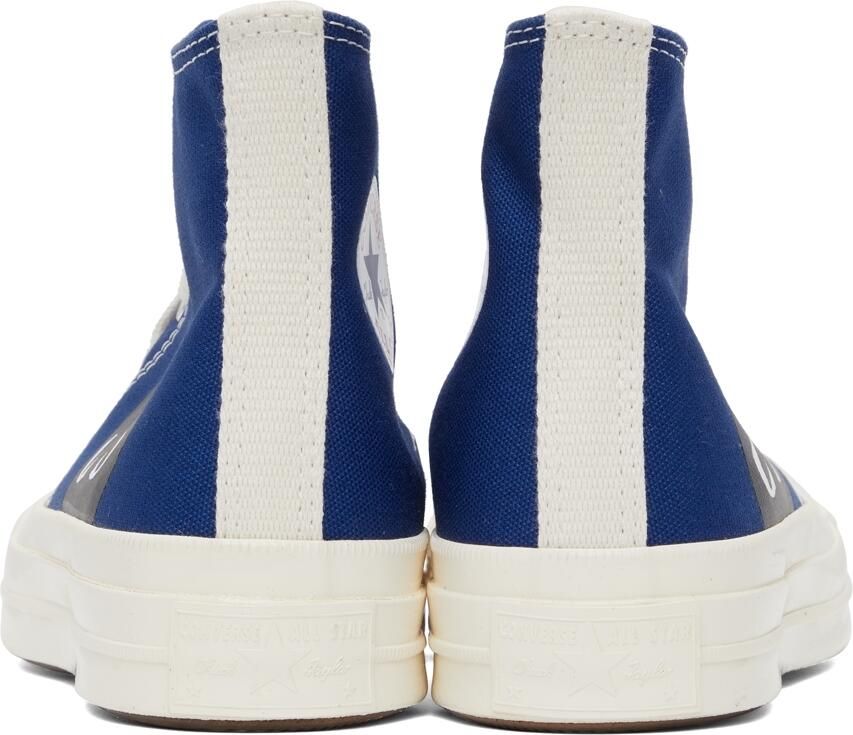 Comme des Garçons Play Blue Converse Edition Half Heart Chuck 70 High Sneakers - Picture 3