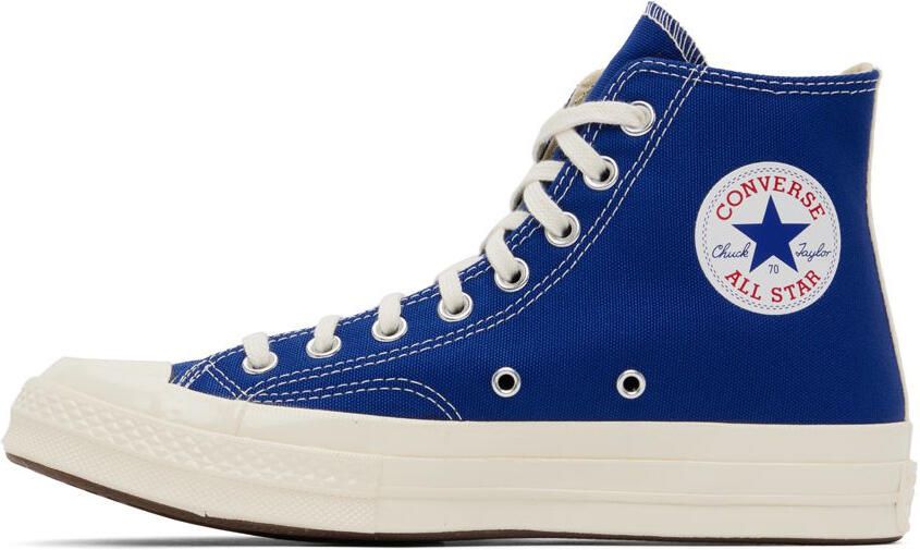 Comme des Garçons Play Blue Converse Edition Half Heart Chuck 70 Sneakers - Picture 3