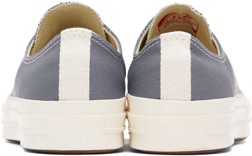 Comme des Garçons Play Grey Converse Edition Half Heart Chuck 70 High Sneakers - Picture 9
