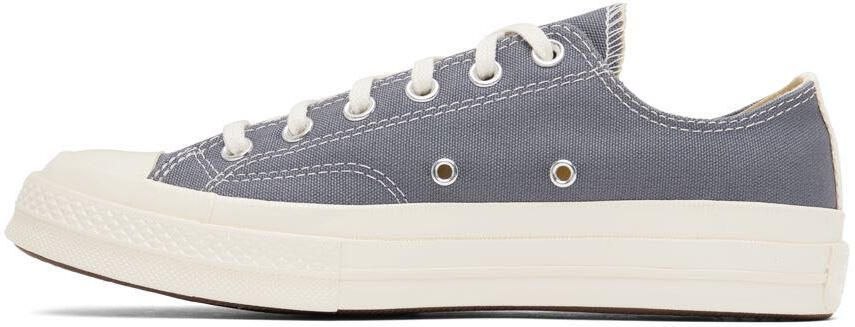 Comme des Garçons Play Grey Converse Edition Half Heart Chuck 70 High Sneakers - Picture 15