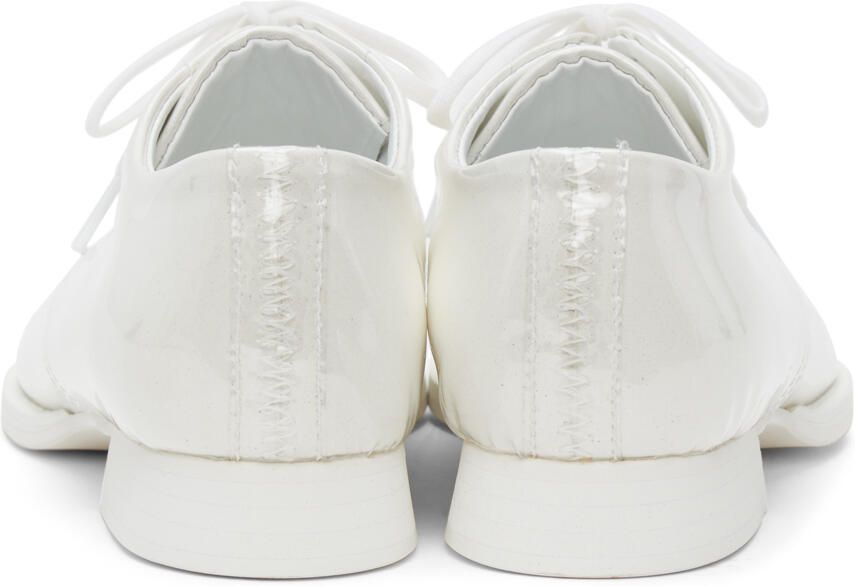 Comme des Garçons White Suede Transparent Lace-Up Derbys - Picture 2