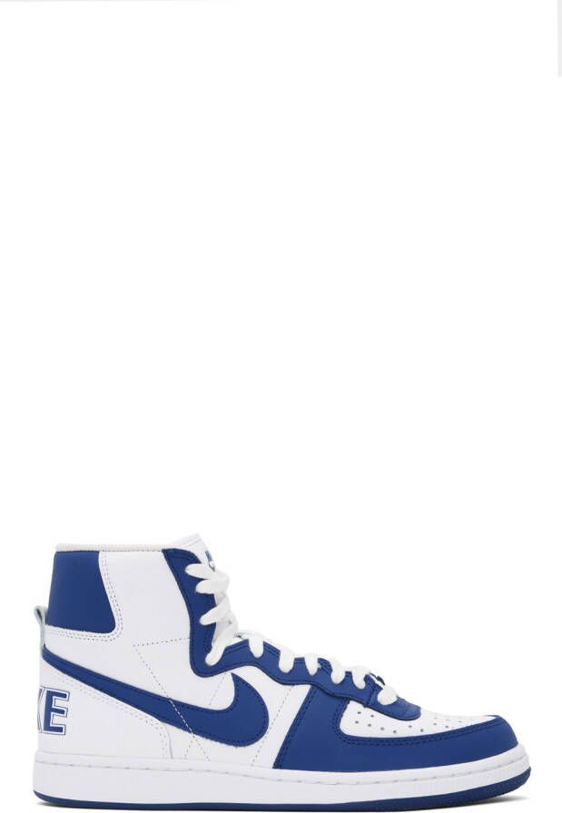 Comme des Garçons Homme Plus Blue & White Nike Edition Terminator High Sneakers
