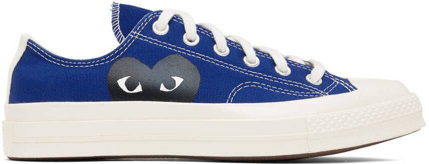 Comme des Garçons Play Blue Converse Edition Half Heart Chuck 70 Low Sneakers
