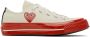 Comme des Garçons Play Off-White & Red Converse Edition Chuck 70 Low-Top Sneakers - Thumbnail 13