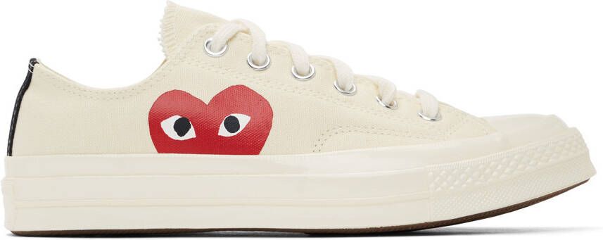 Comme des Garçons Play Off-White Converse Edition Half Heart Chuck 70 Low Sneakers