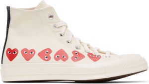 Comme des Garçons Play Off-White Converse Edition Multiple Hearts Chuck 70 High Sneakers