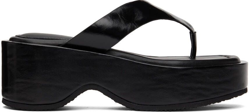 COMME SE-A SSENSE Exclusive Black Joy Sandals