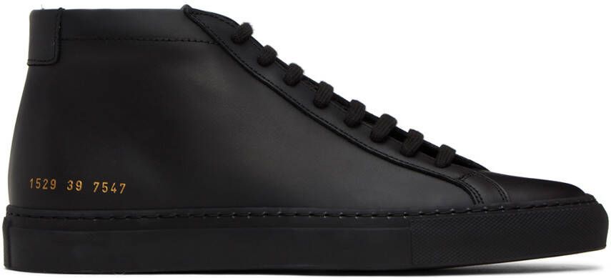 Common Projects Black Achilles Mid Sneakers
