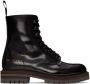 Common Projects Black Combat Ankle Boots - Thumbnail 1