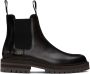 Common Projects Black Grained Chelsea Boots - Thumbnail 1