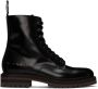 Common Projects Black Leather Combat Boots - Thumbnail 1