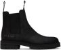 Common Projects Black Stamped Chelsea Boots - Thumbnail 1