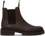Common Projects Brown Stamp Chelsea Boots - Thumbnail 1