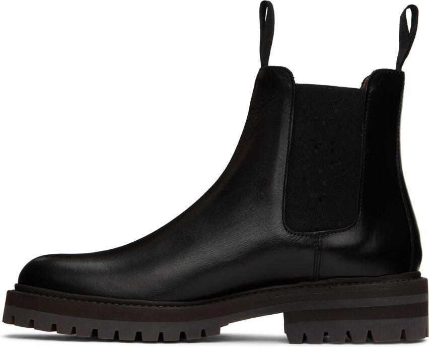 Common Projects Black Grained Chelsea Boots - Picture 3