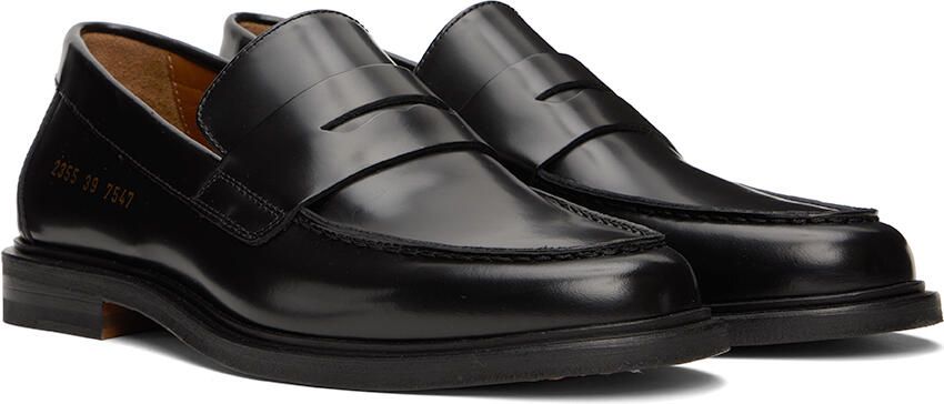 Common Projects Black Leather Loafers - Picture 2