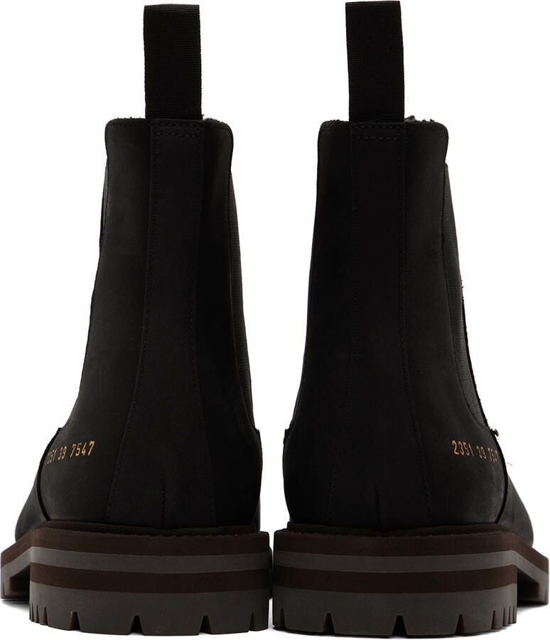 Common Projects Black Winter Chelsea Boots