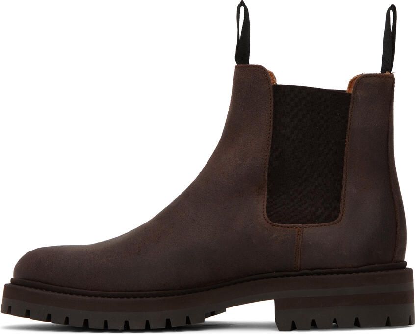Common Projects Brown Stamp Chelsea Boots - Picture 3