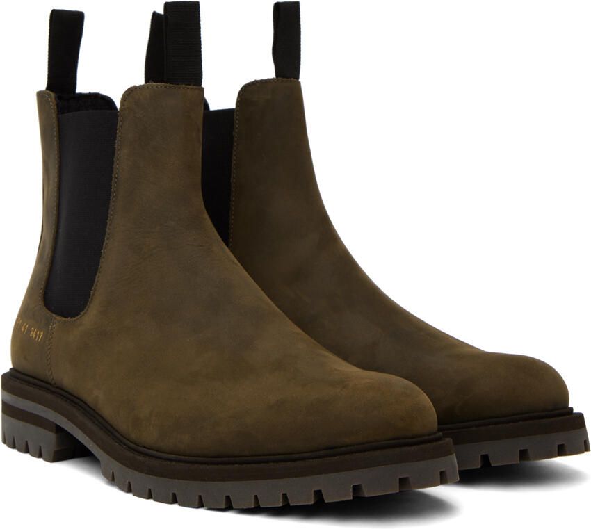 Common Projects Brown Winter Chelsea Boots - Picture 2