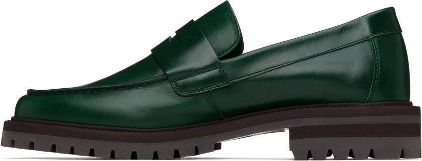 Common Projects Green Leather Loafers - Picture 3
