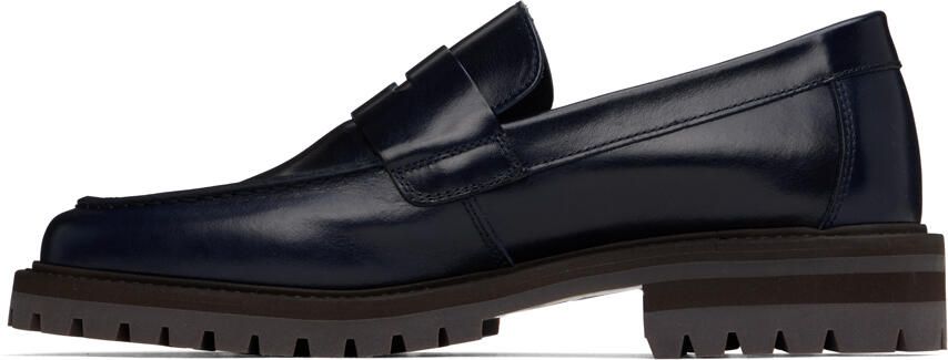 Common Projects Navy Leather Loafers - Picture 3