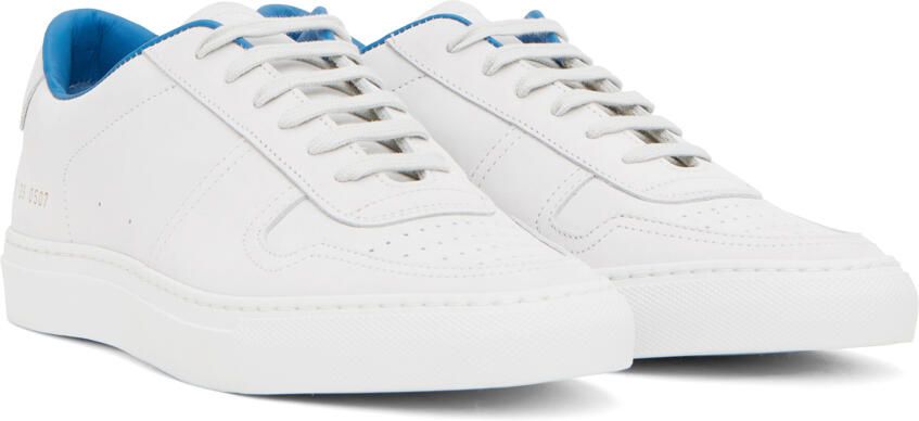 Common Projects White & Blue BBall Summer Sneakers - Picture 2